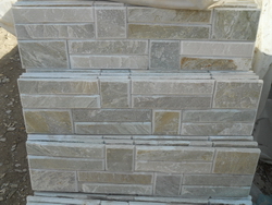 Tumbled slate wall stone