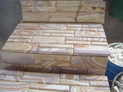 Tumbled sandstone wall panel