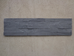 Black Slate Wall Cladding Stone 5 stripes 15*60cm 