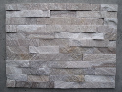 Gold wire wood quartz wall cladding stone