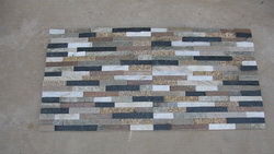 mixed quartzite ledge wall cladding stone