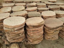red sandstone step paving flagstone